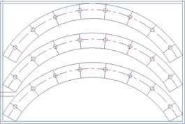 Rectangular Dimensions of Nested Ring / Flange Segments / Sectors Calculator