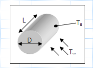 Cartridge heater - Heater power - Convection coefficients in air.xls