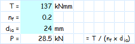 Bolt torque/tension calc