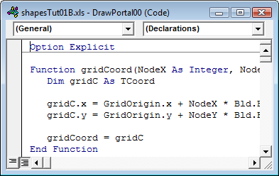 VBA Experiments with Excel Shapes Layer: Structural Framing Plans